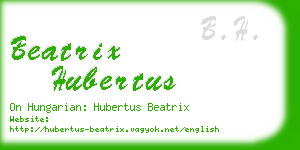 beatrix hubertus business card